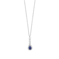 Collana Salvini Donna Gocce s  in Oro bianco Zaffiro 0.40 Ct 20105378 - 20105378